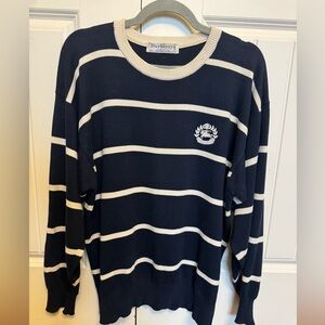 Burberry Sweater in Navy and White Stripe, Classic Staple